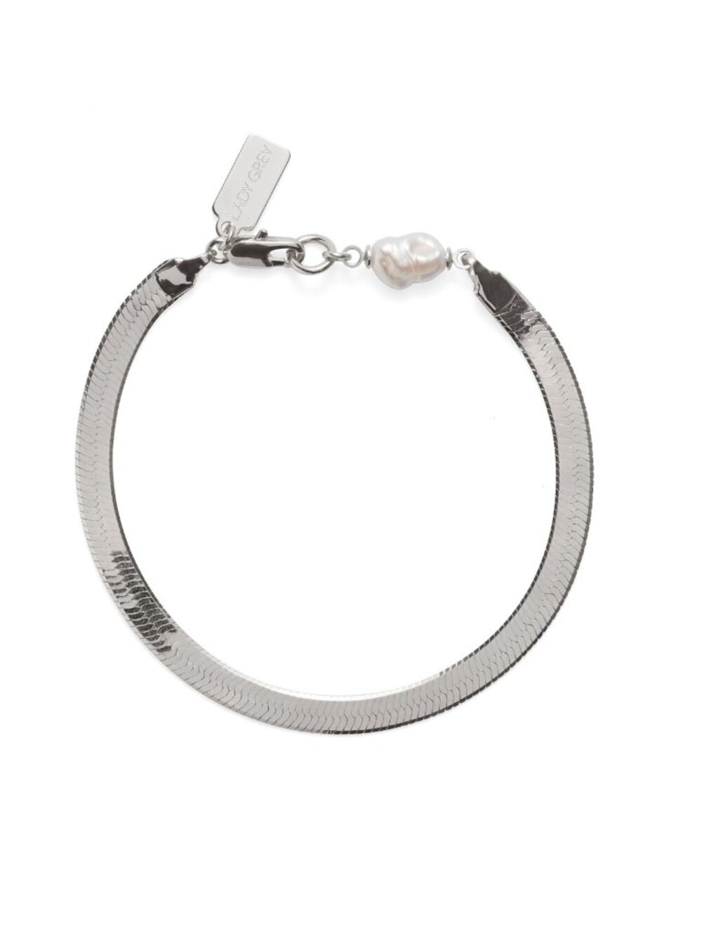 Lady Grey Herringbone Bracelet